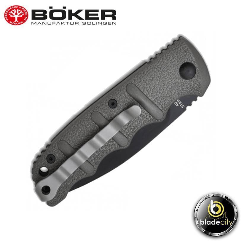 Boker Plus Gray Titanium Kalashnikov 17 Linerlock Blade Folding Knife  P01KAL17